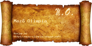 Mező Olimpia névjegykártya